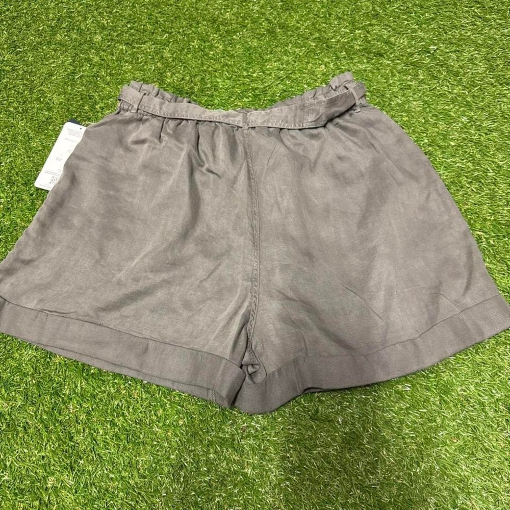 Grey high-waisted lucky brand shorts with tie waist #highwaistedshorts sz - Picture 6 of 7